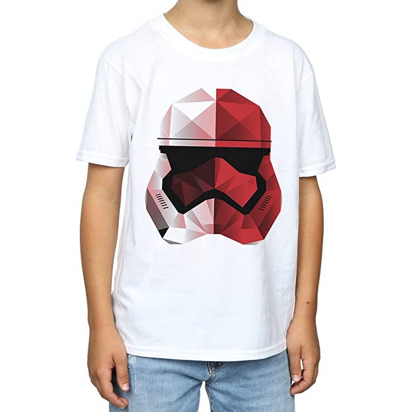 T-shirt En Coton Peigné De Qualité Supérieure Star Wars Cubist Blanc