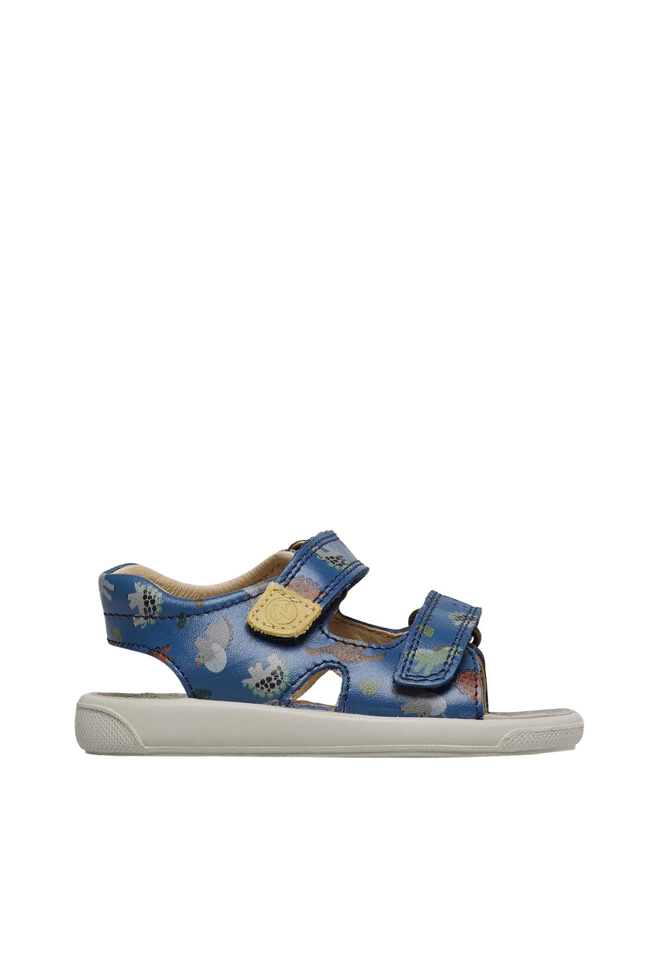 Sandales En Cuir Avec Imprimé Dinosaures July Marine