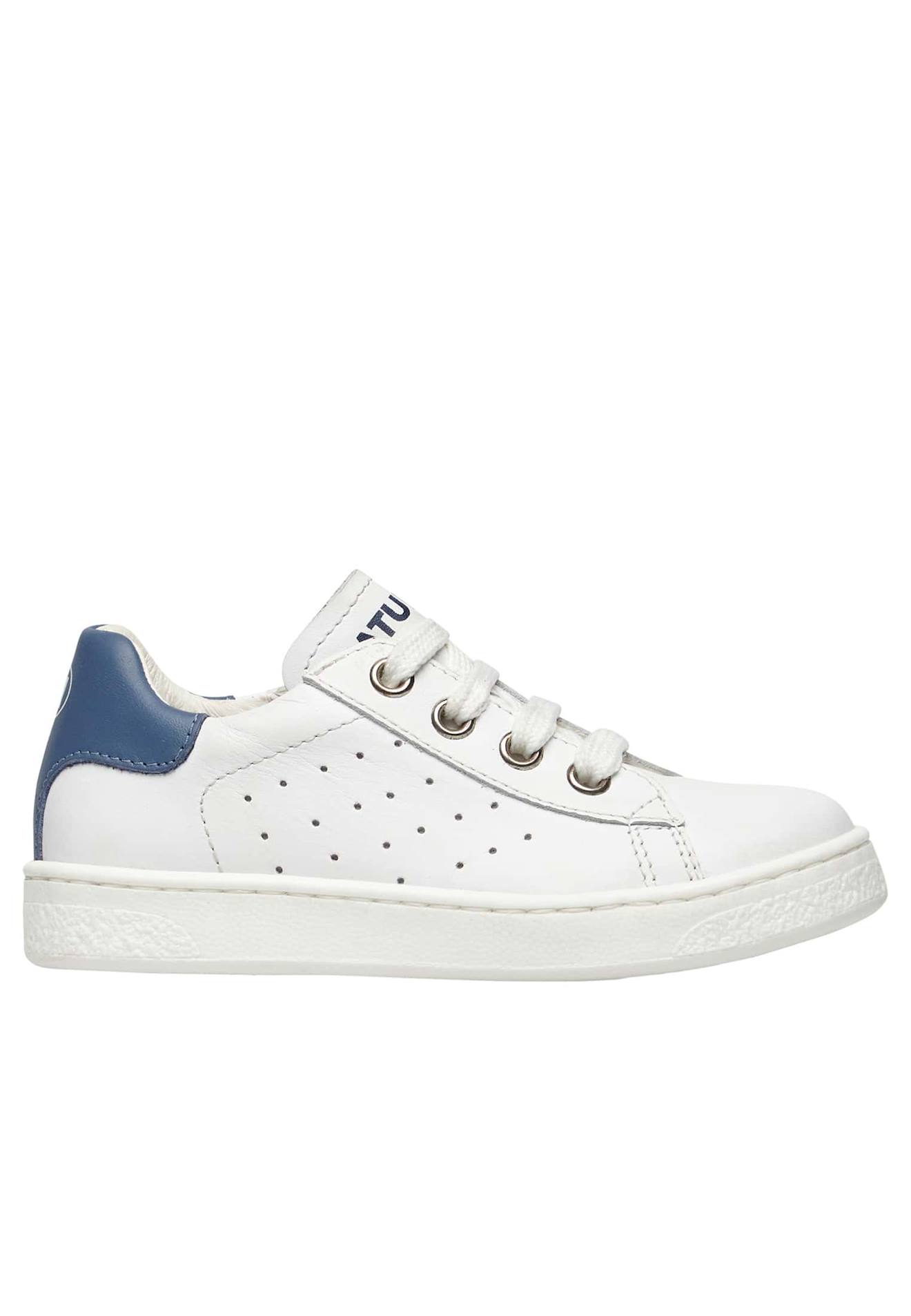Baskets En Cuir Hasselt 2 Zip. Blanc