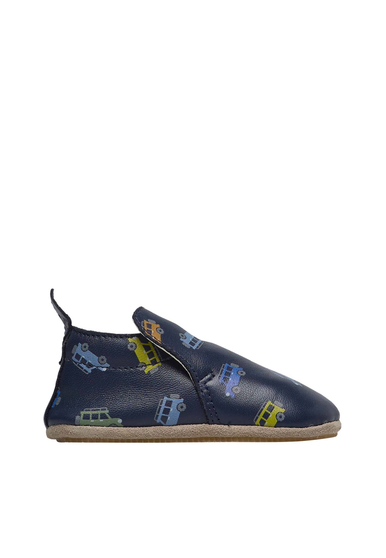 Chaussures Pour Berceaux En Cuir Plumard 2 Marine