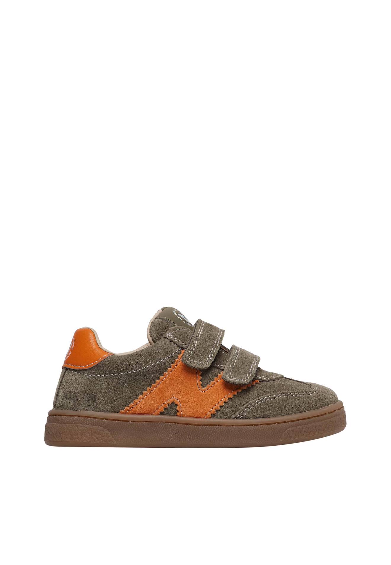 Baskets En Cuir Et Suède Jenix Vl. Kaki