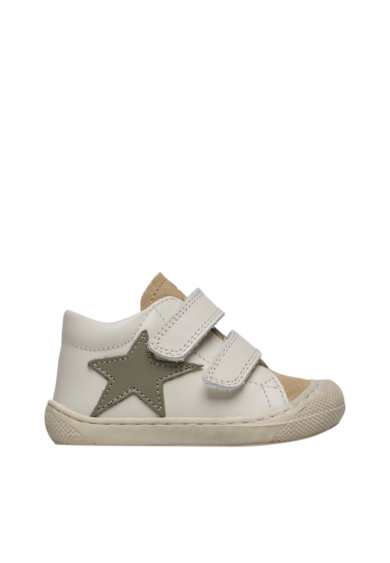 Chaussures Premiers Pas En Cuir Et Suède Kolde Vl Blanc-beige