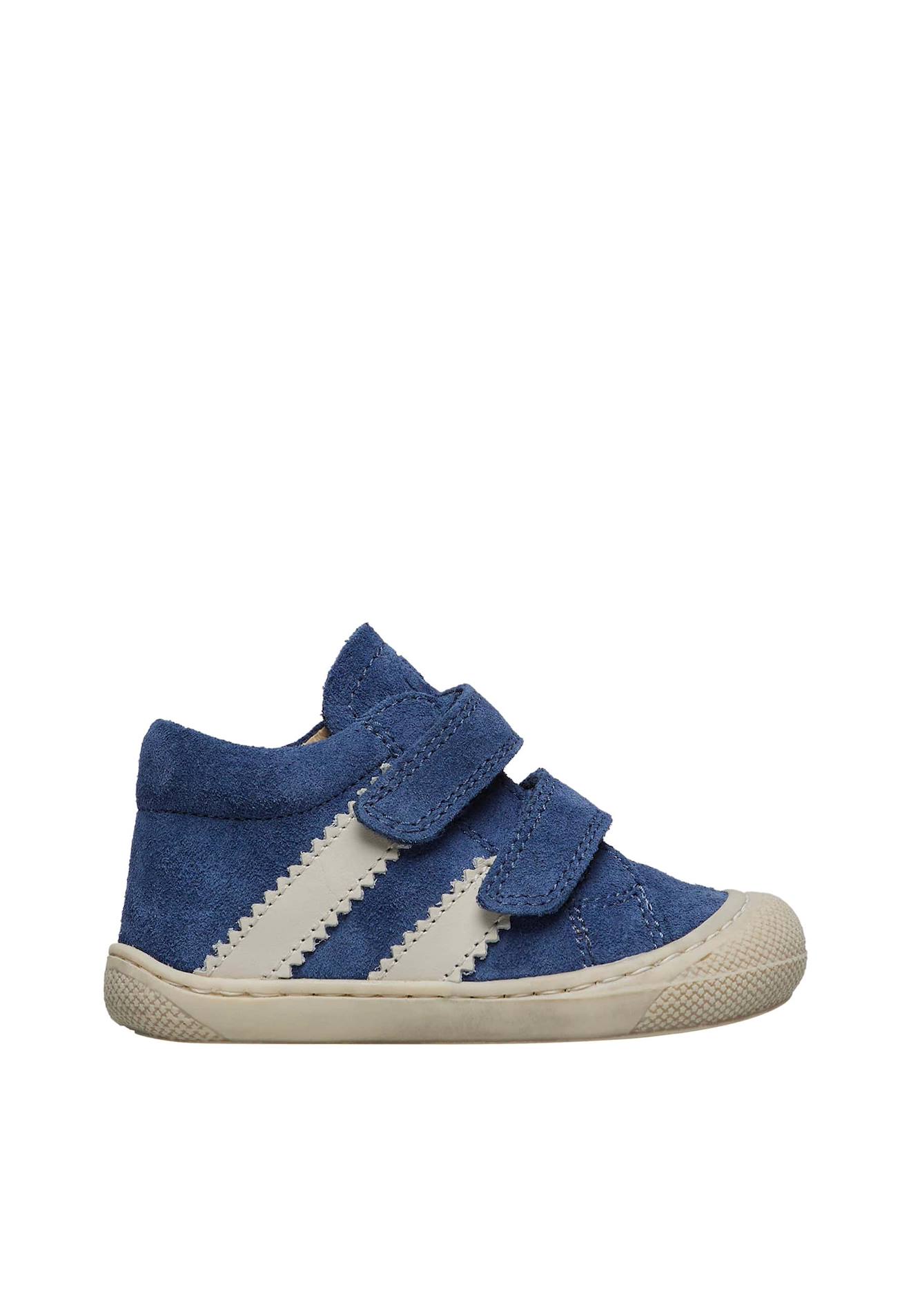 Chaussures Premiers Pas En Cuir Et Suède Macks 2 Vl Marine