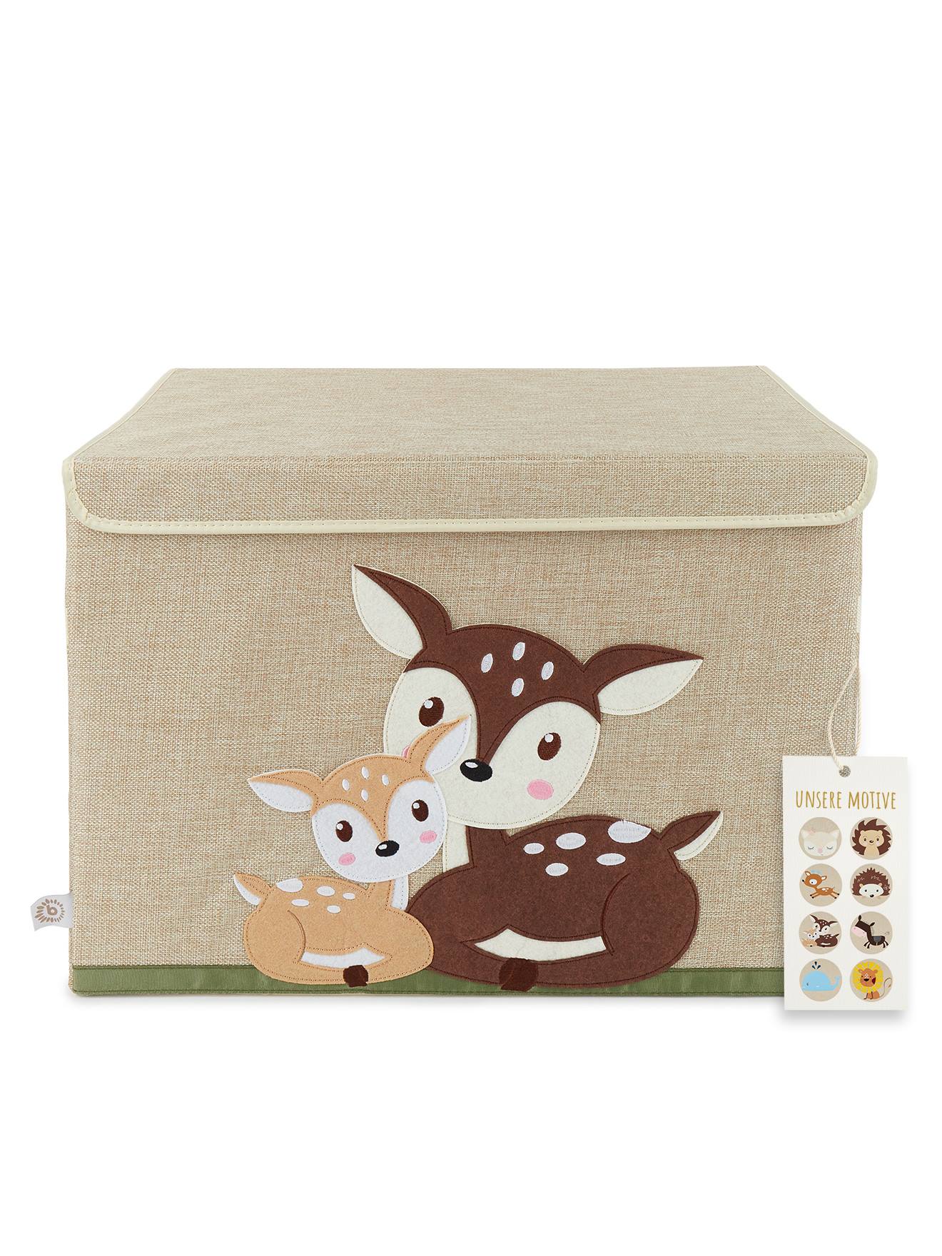 Boîte De Rangement Lion - Coffre À Jouets Faons