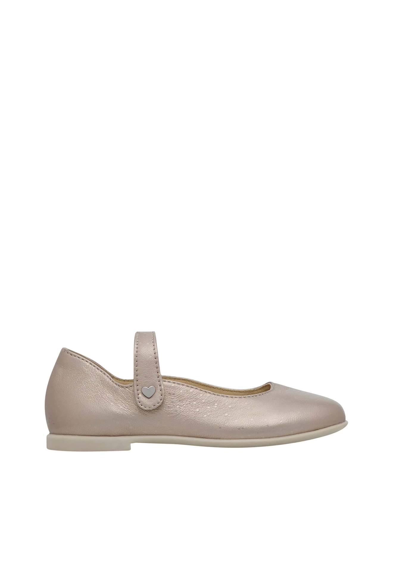 Ballerines En Cuir Laminé Avec Bride Miul Doré