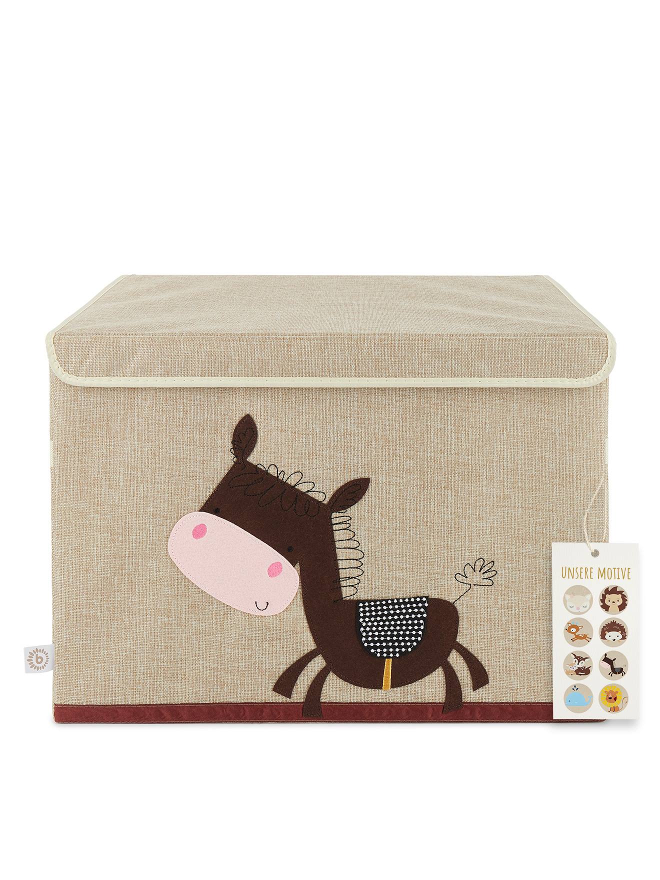 Boîte De Rangement Avec Couvercle – Lion Âne