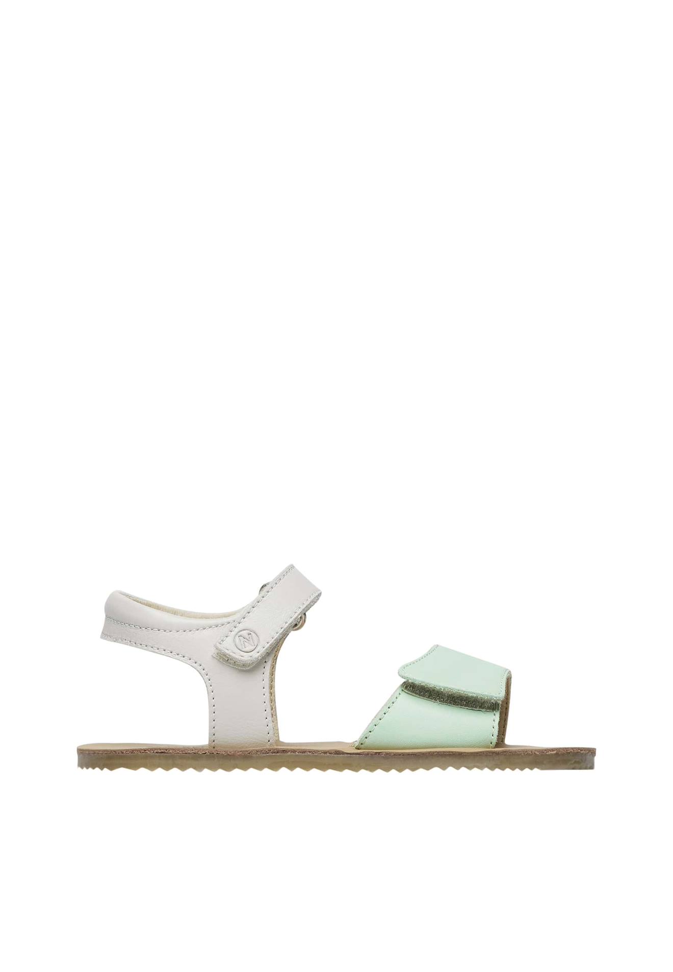 Sandales Barefoot En Cuir Barefoot Babis Blanc-vert