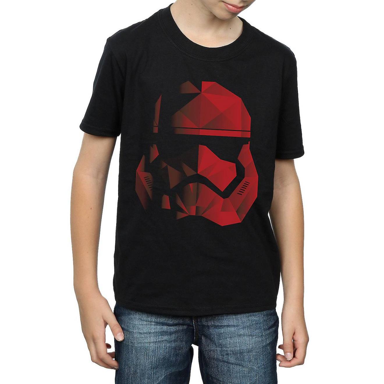 T-shirt En Coton Peigné De Qualité Supérieure Star Wars Cubist Noir