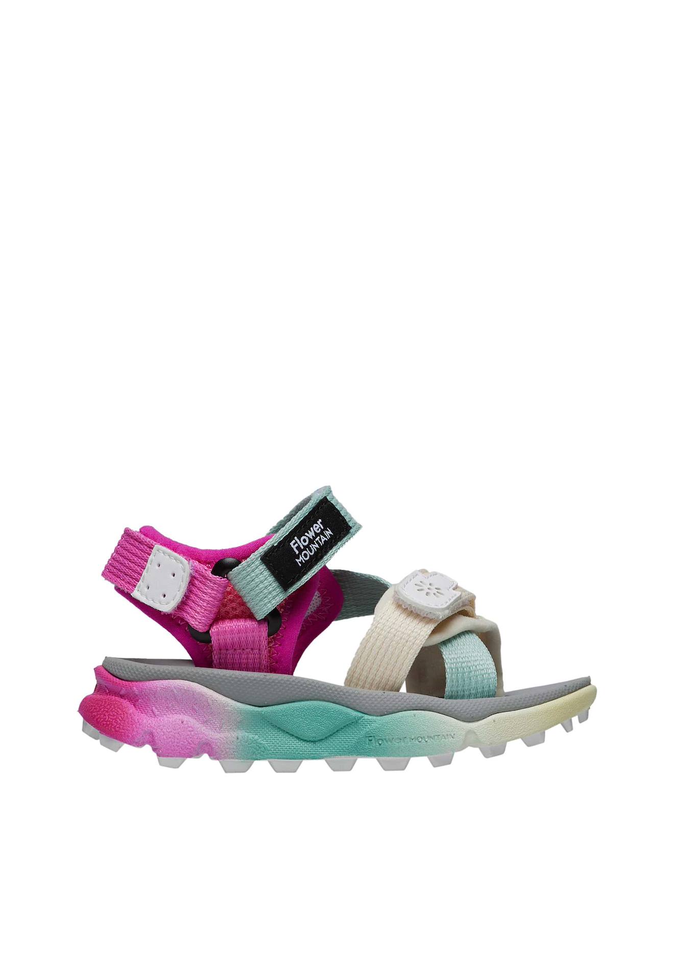 Sandales En Similicuir Et Tissu Nazca 2 Junior. Fuchsia