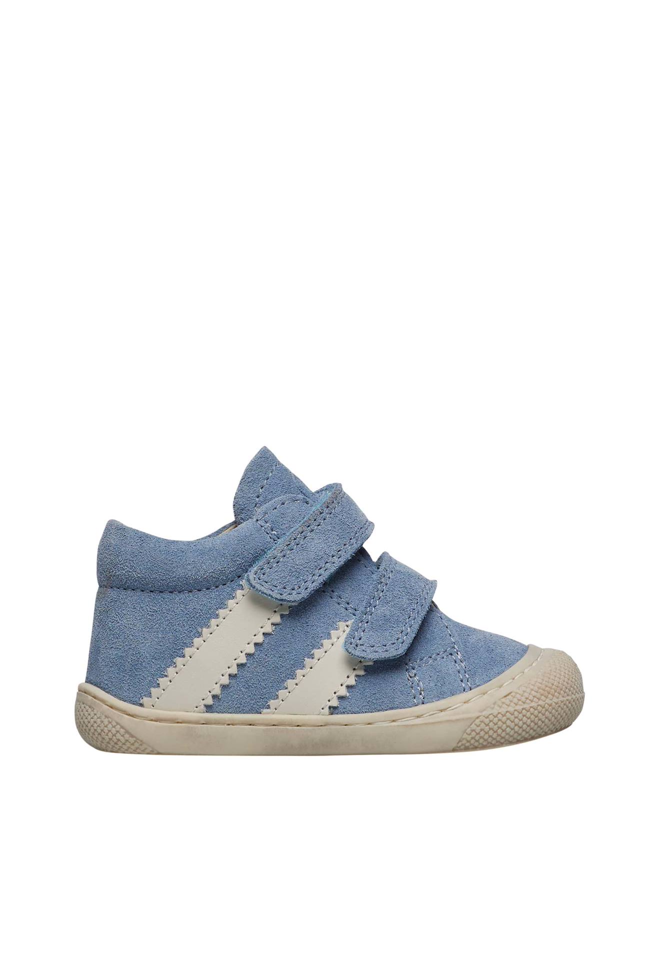 Chaussures Premiers Pas En Cuir Et Suède Macks 2 Vl Bleu