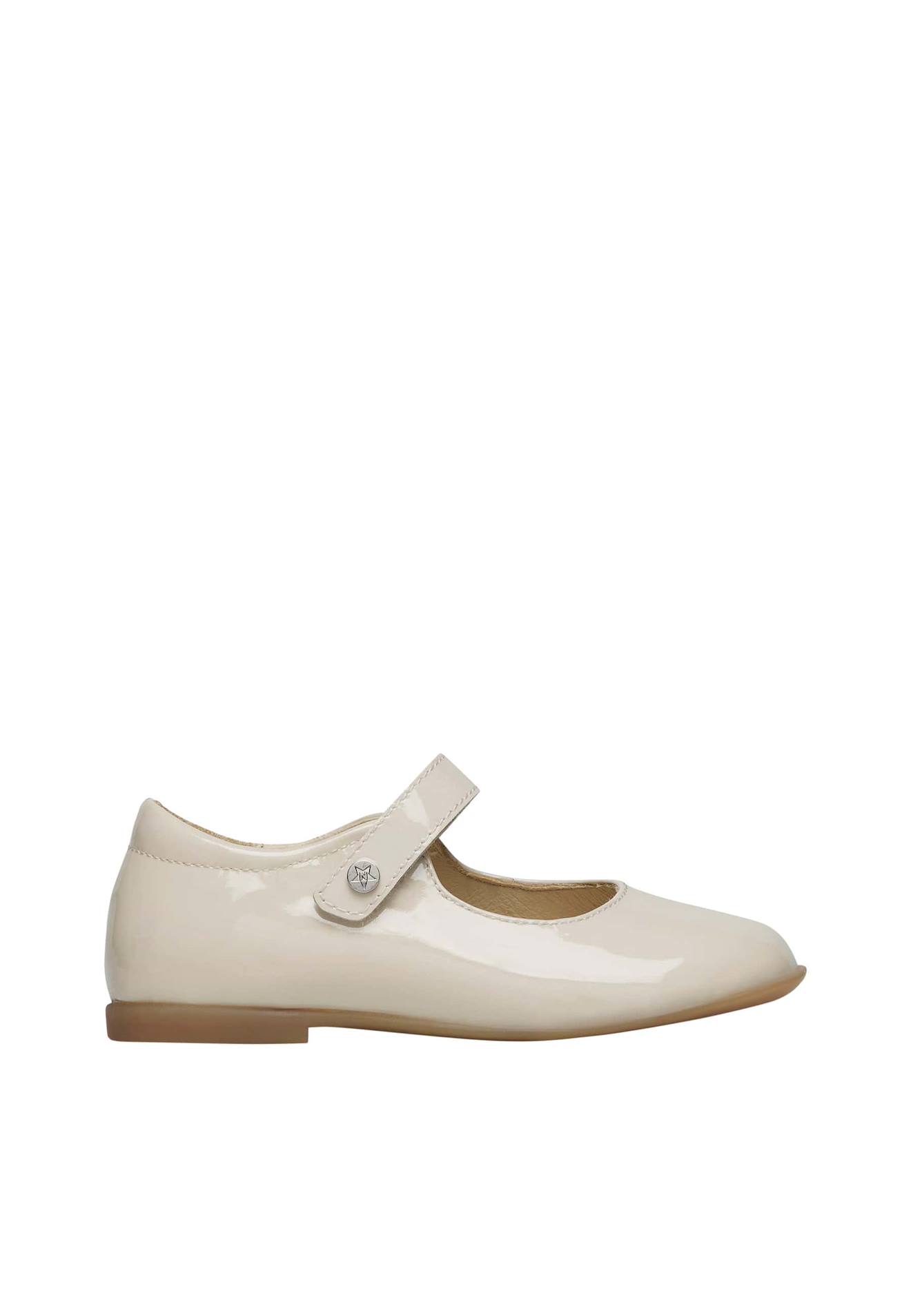 Ballerines En Verni Avec Sangle Darling Beige