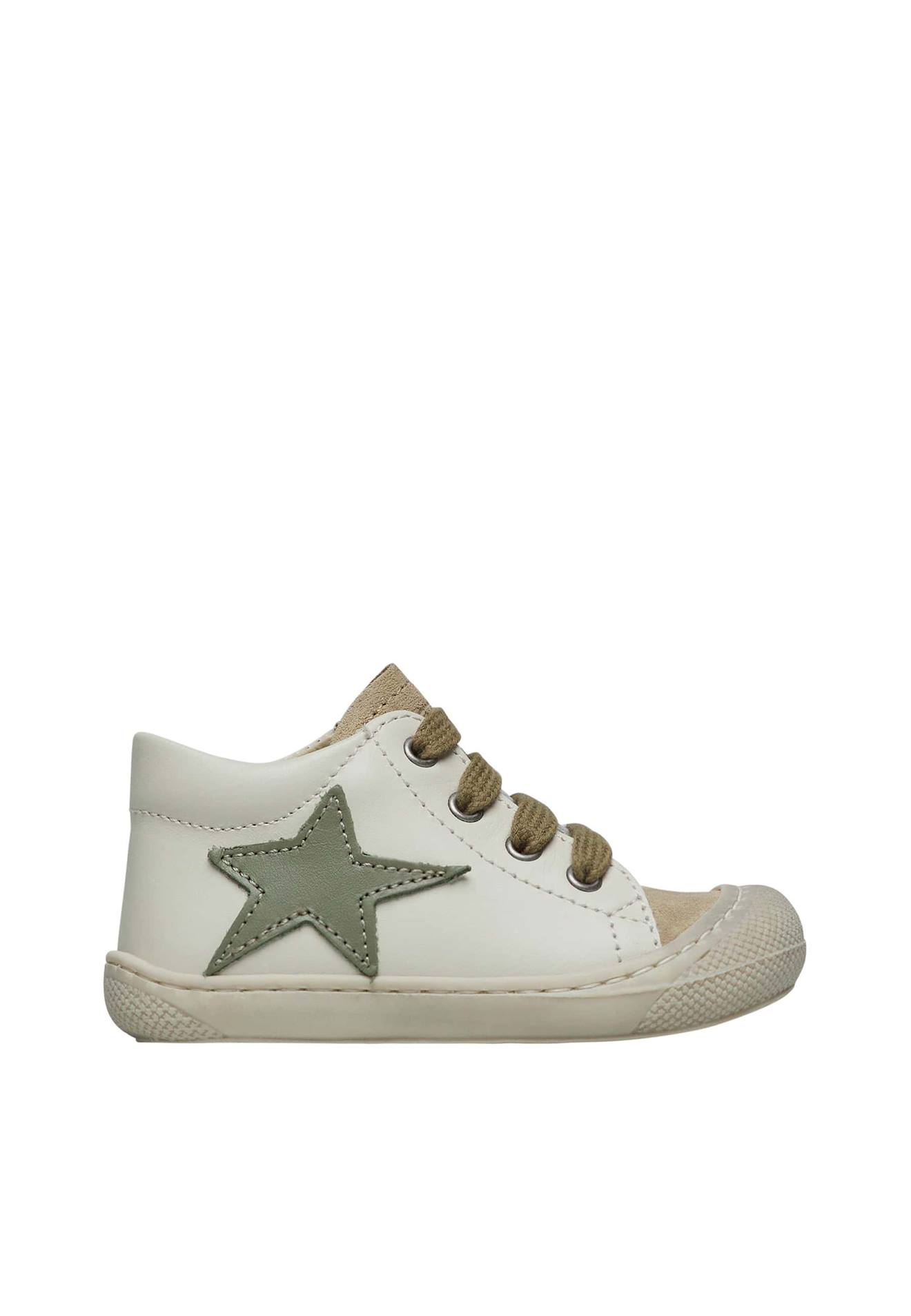 Chaussures Premiers Pas En Cuir Et Suède Kolde Blanc-beige