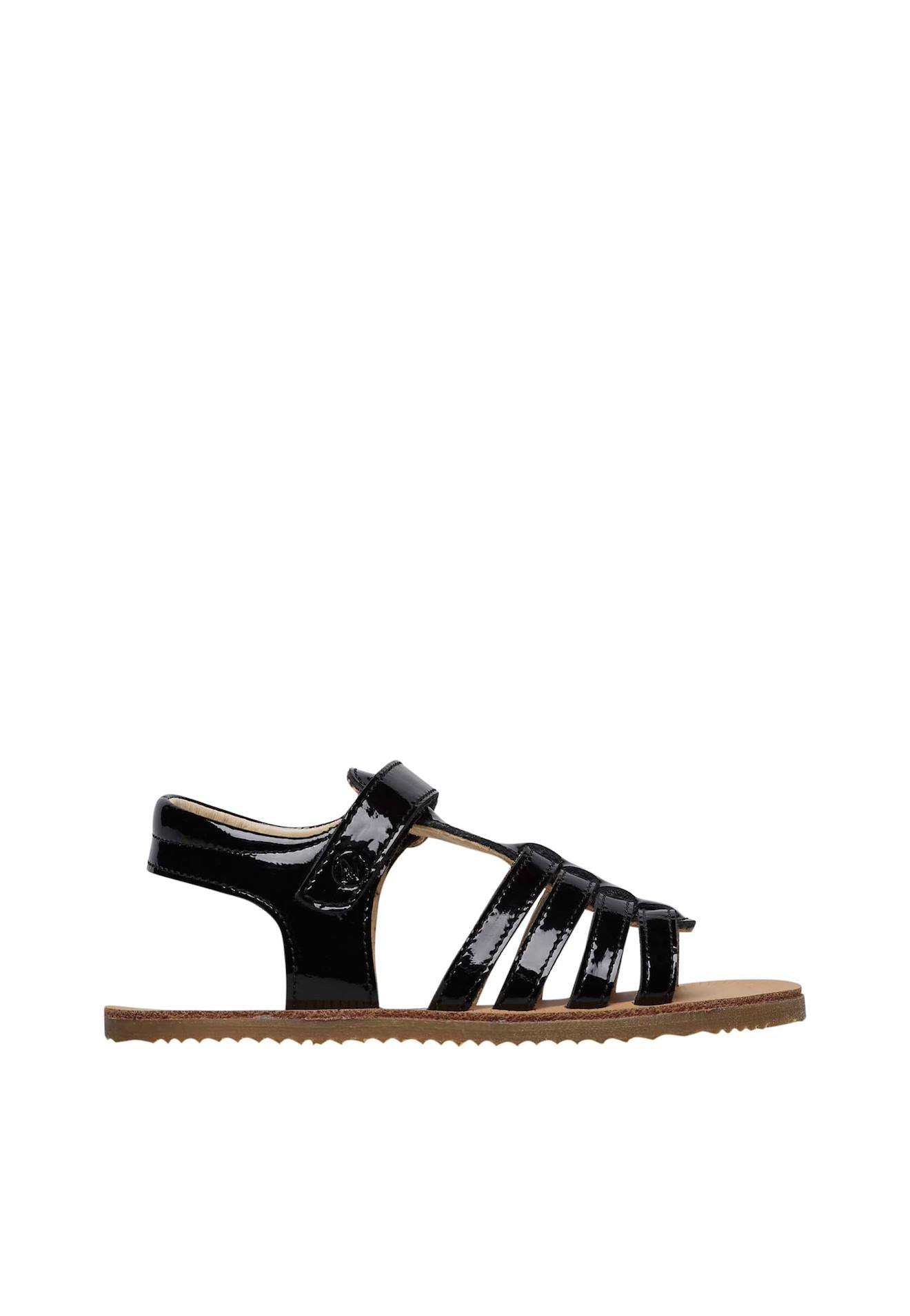 Sandales Barefoot En Cuir Verni Barefoot Yogis Noir