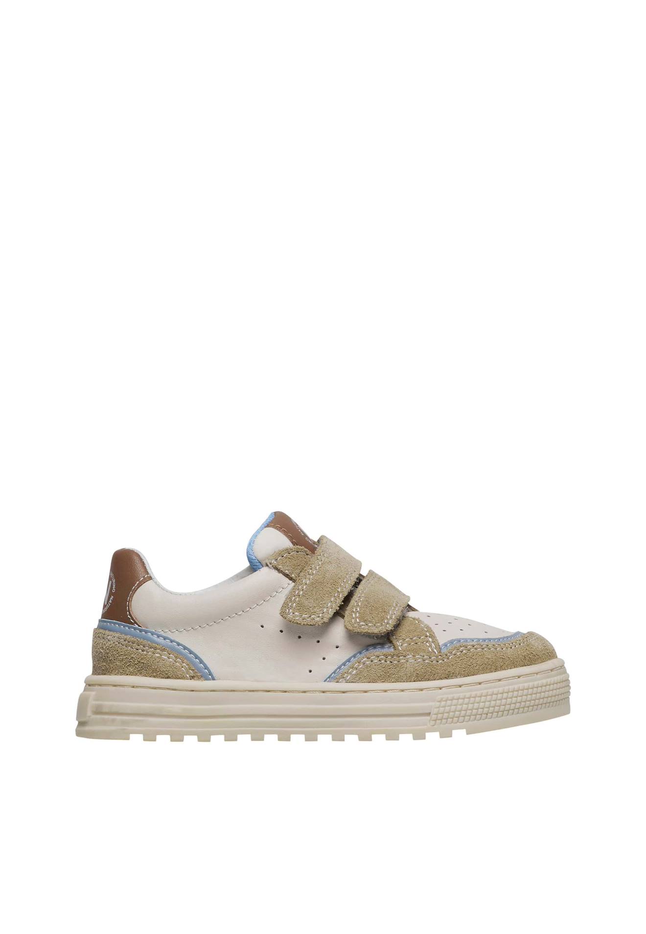 Baskets En Cuir Et Suède Ariton 2 Vl. Beige