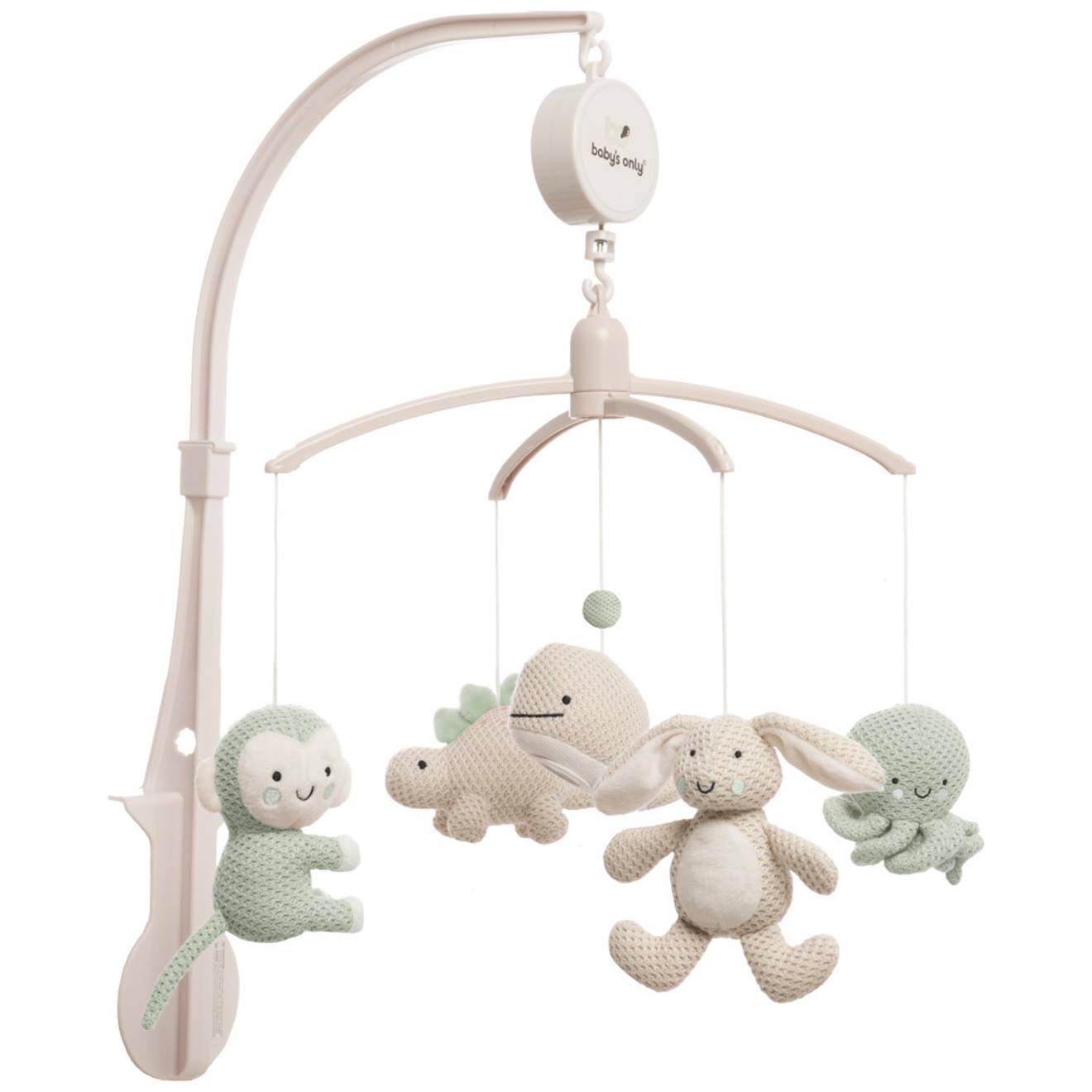 Mobile Musical Animals Beige, Vert D'eau