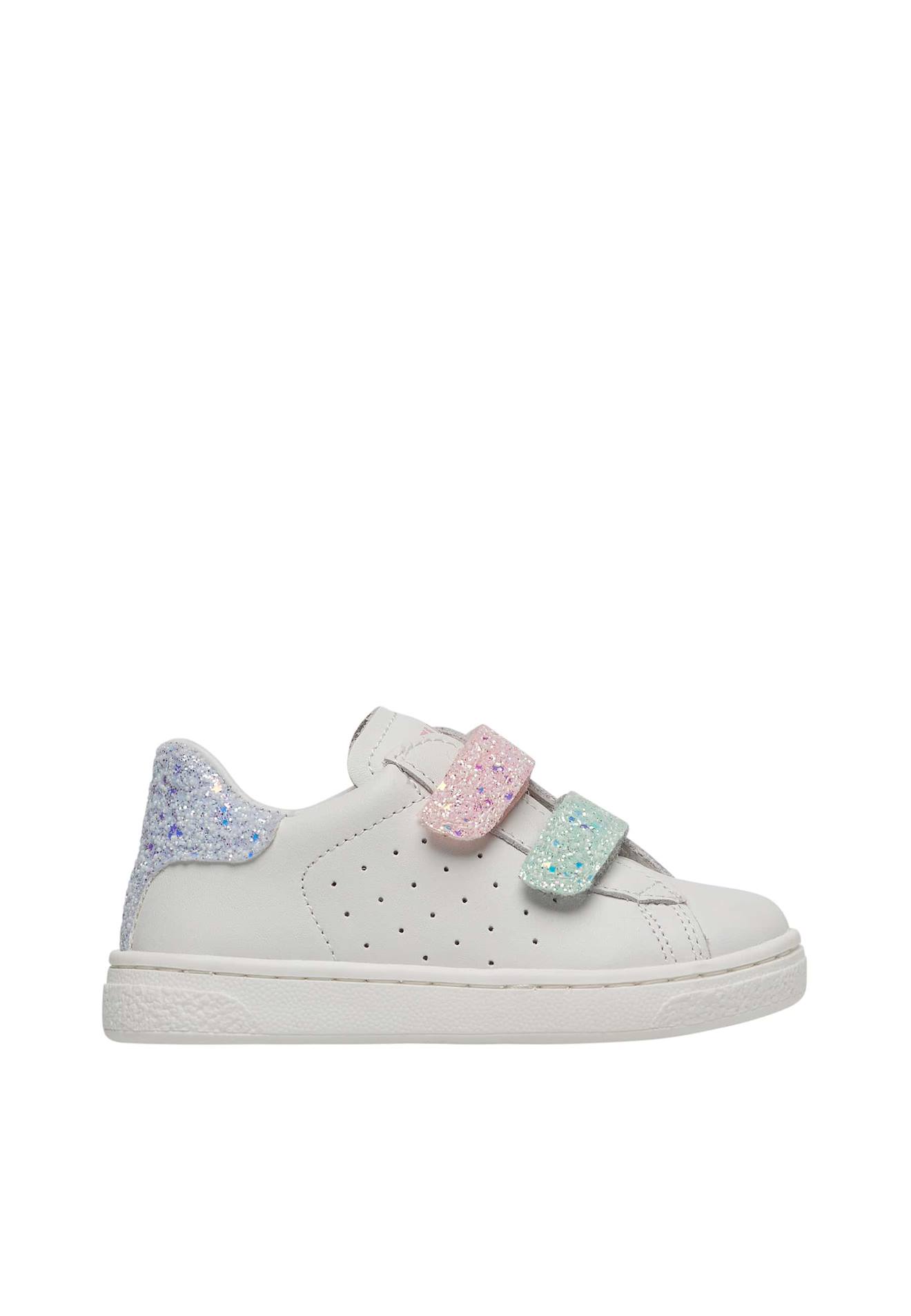 Baskets En Cuir Avec Paillettes Hasselt 2 Vl. Blanc
