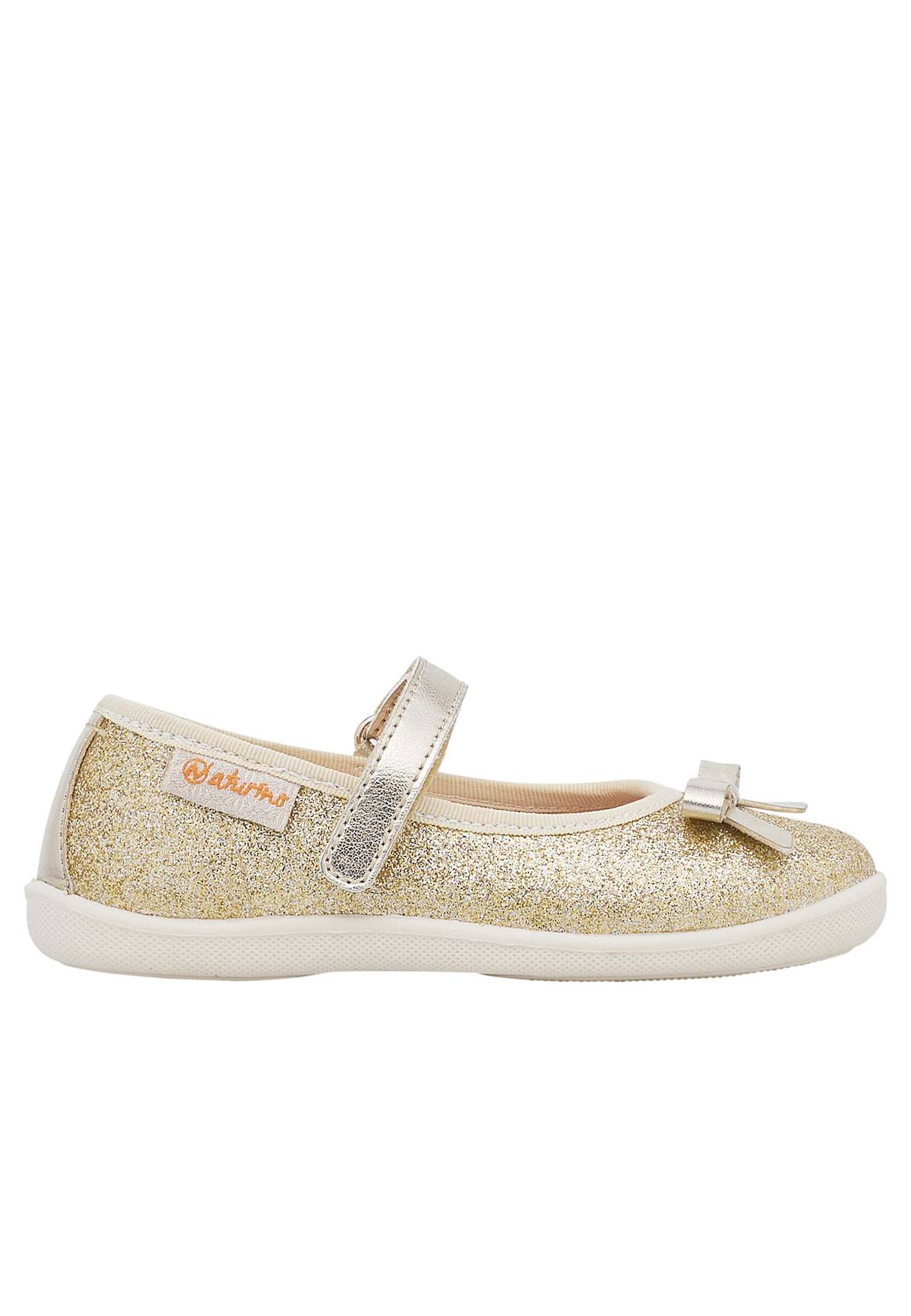 Ballerines En Cuir Pailleté Claries 2 Platine