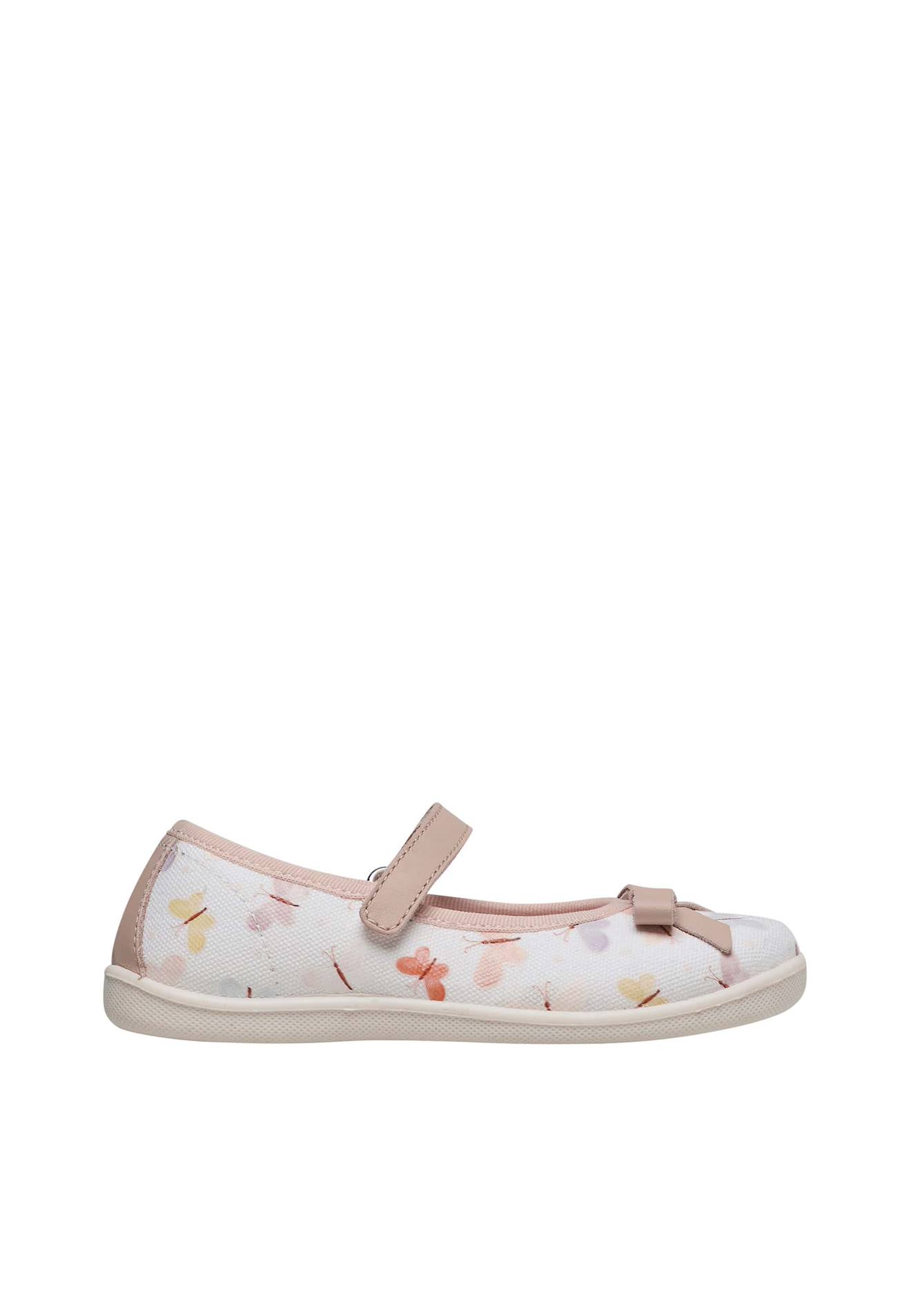 Ballerines En Tissu Avec Imprimé Papillons Claries 2 Blanc