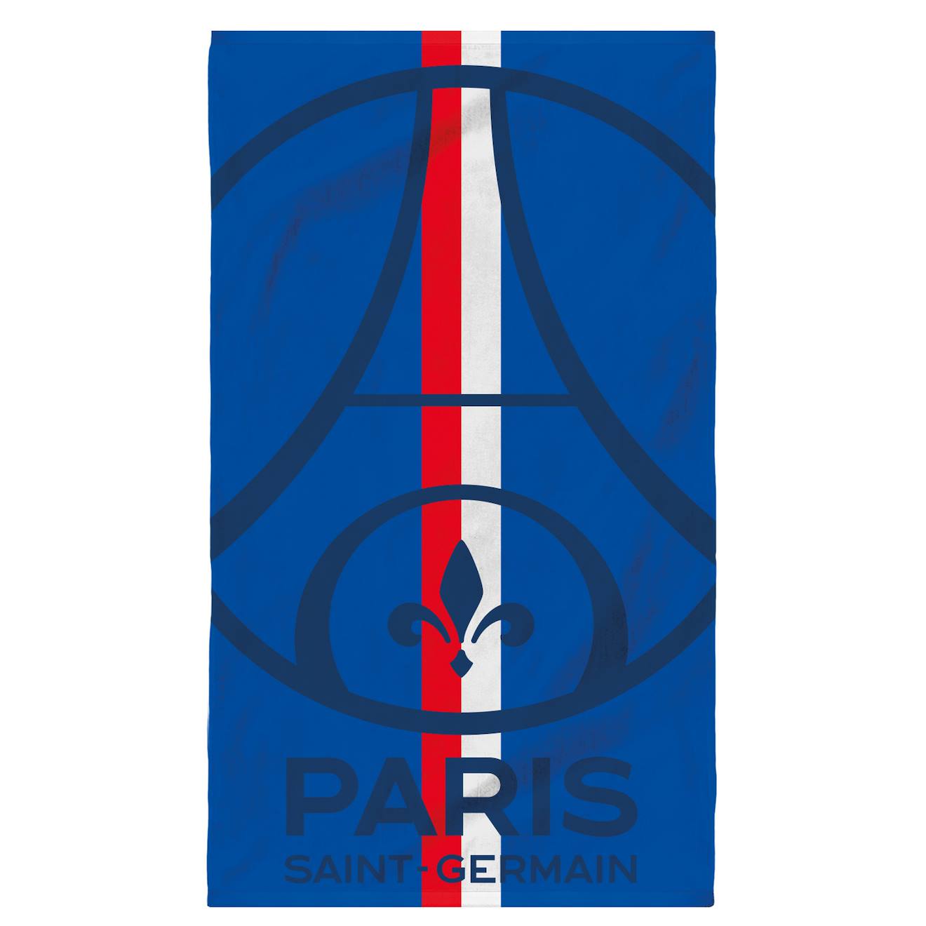 Serviette De Bain Et De Plage Imprimée 100% Coton, Psg Sport Bleu/rouge