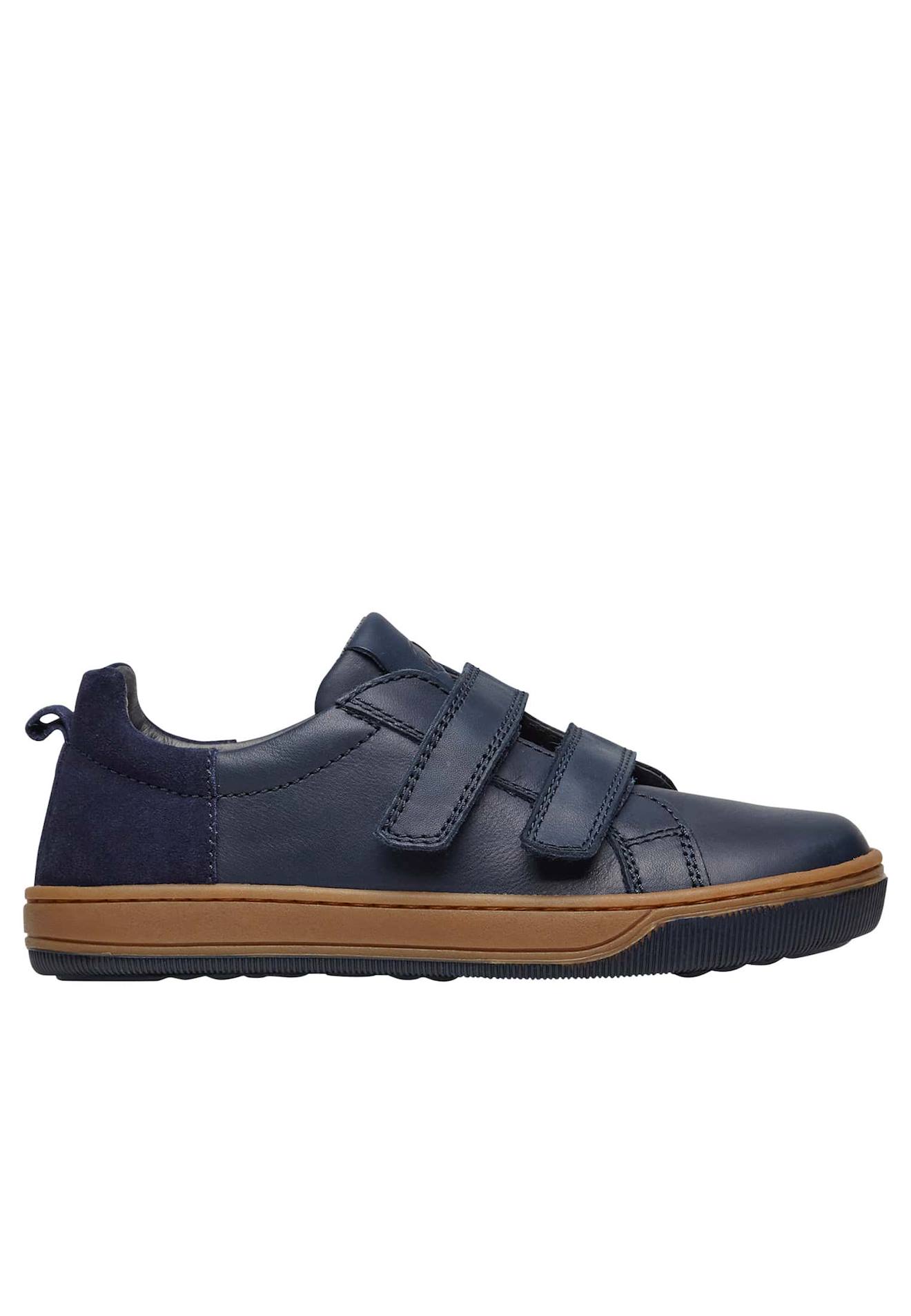 Baskets En Cuir Et Suède Caleb Vl Bleu Nuit