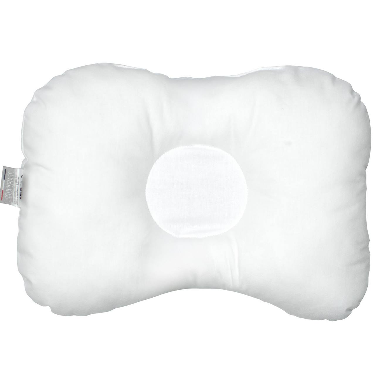 Coussin Cale-tête Ergonomique En Gaze De Coton Melody Melody, Blanc Imprimé Minimali (Sevira Kids) - Image 3