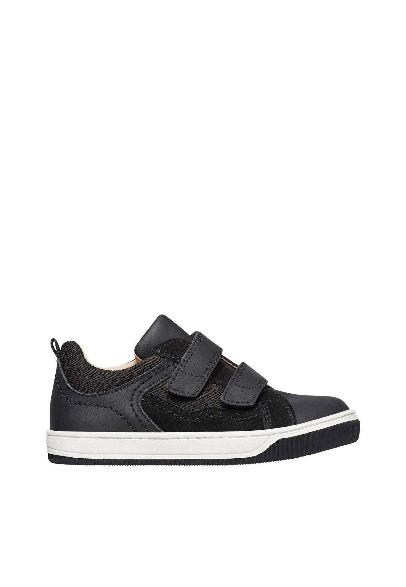 Chaussures En Cuir Et Tissu Tridi Vl. Noir