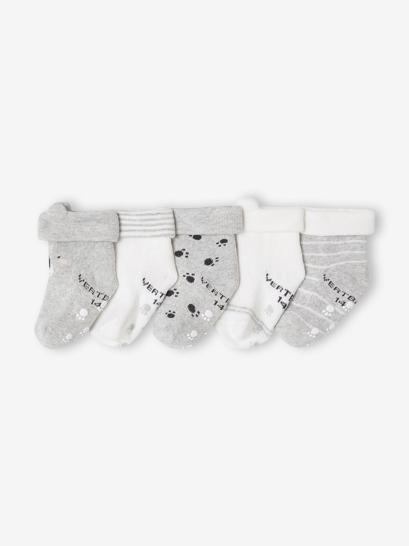 Lot de 5 paires de chaussettes "koala" bébé assorties (Vertbaudet) - Image 1
