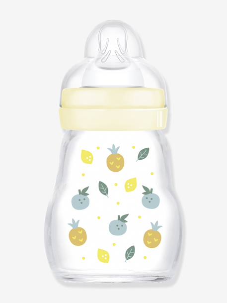 Mam - Biberon en verre tétine débit 1 0-6 mois 170 ml – Blanc - Blanc