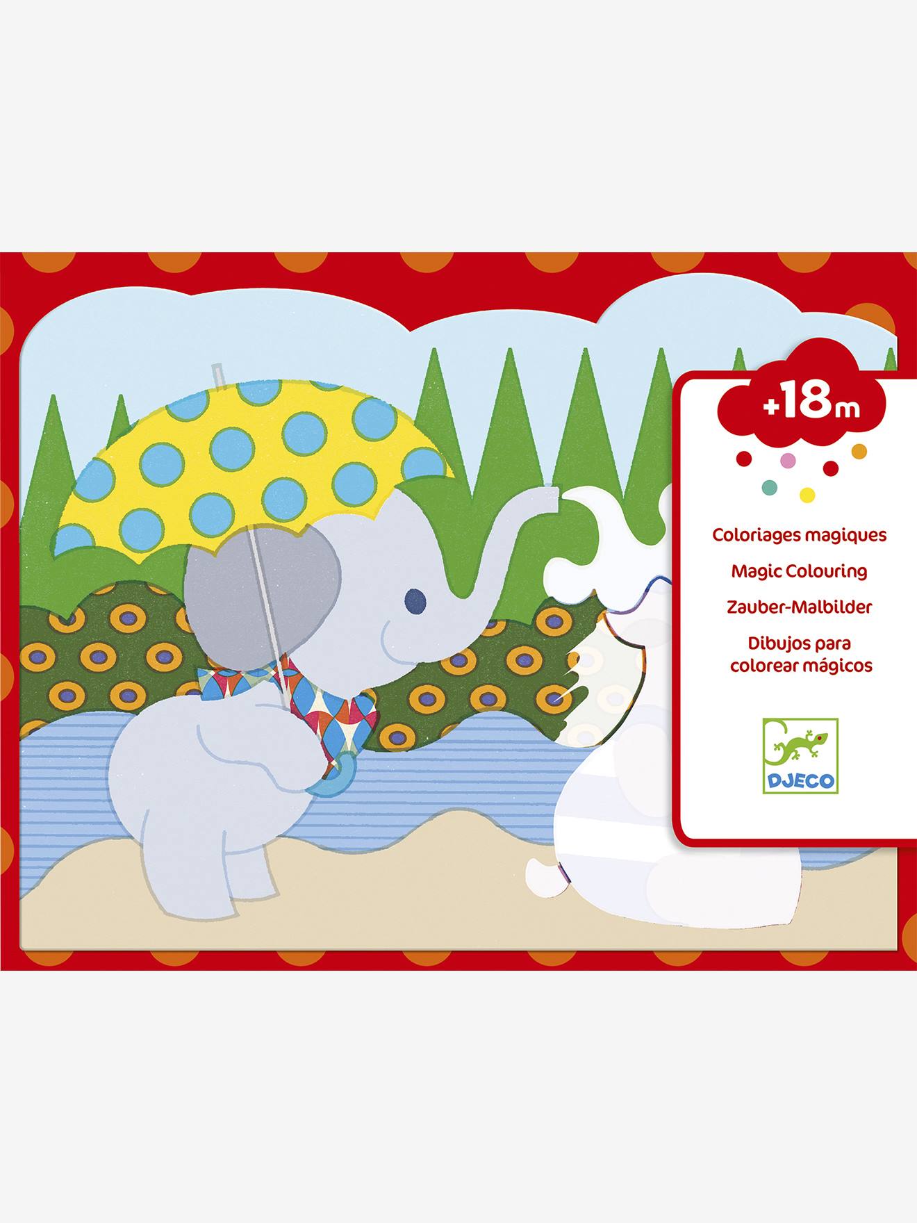 Coloriage magique-caché dehors rouge