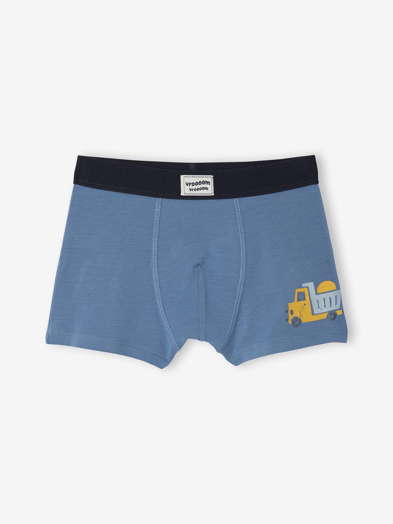 Lot De 5 Slips Garçon Motif Voitures Et Bus – Sous-Vêtements Doux En Polycoton, Idéal Apprentissage Propreté 2-6 Ans