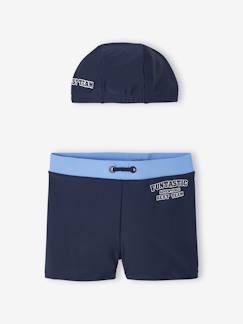 -Ensemble de bain boxer + bonnet garçon