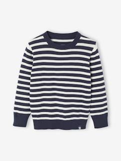 Pull Basics col rond manches longues garçon  - vertbaudet enfant