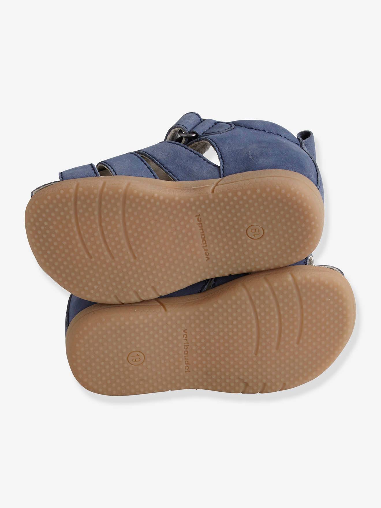 Sandales Cuir Bebe Garcon Premiers Pas Cognac Vertbaudet