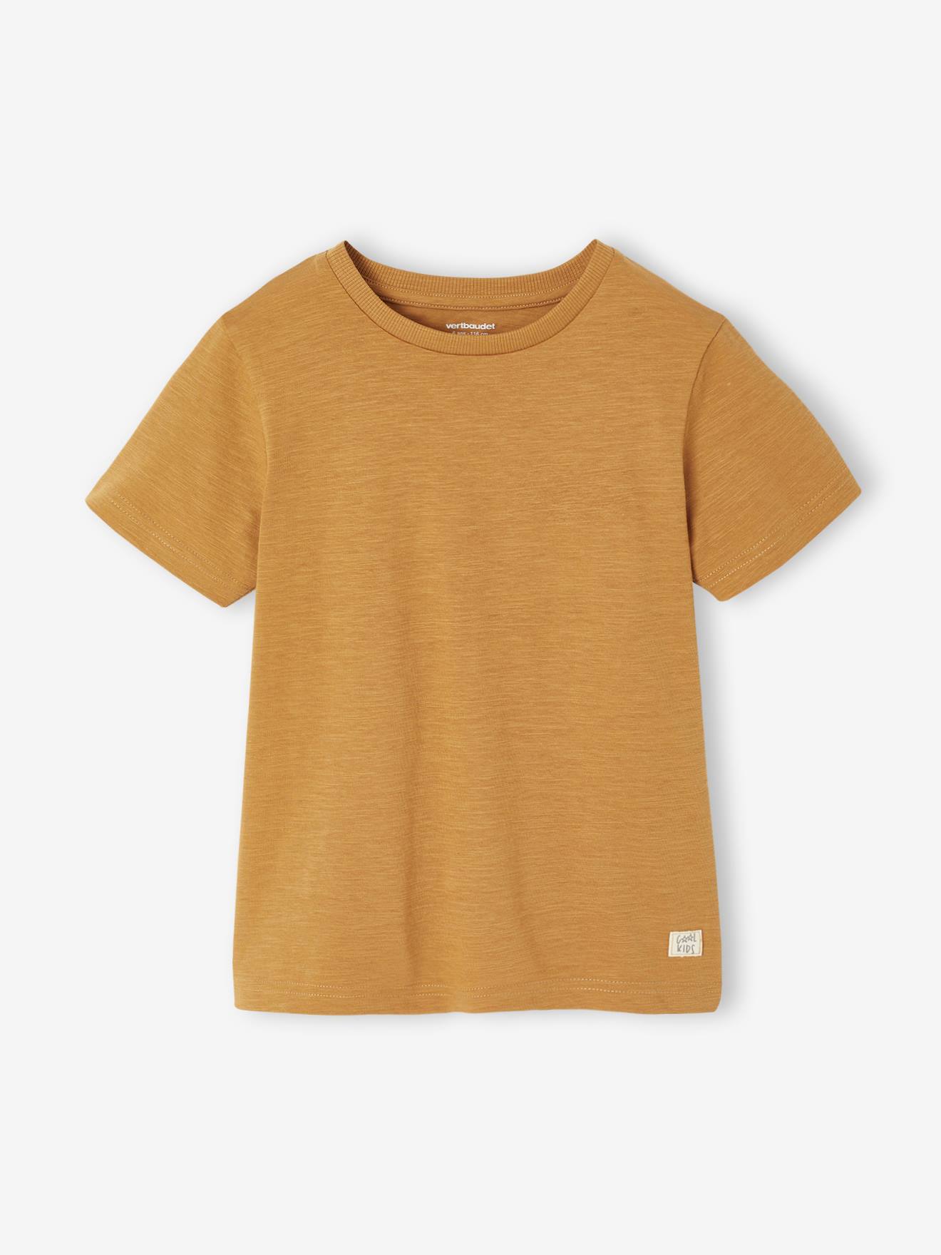 T-shirt personnalisable garçon manches courtes ocre