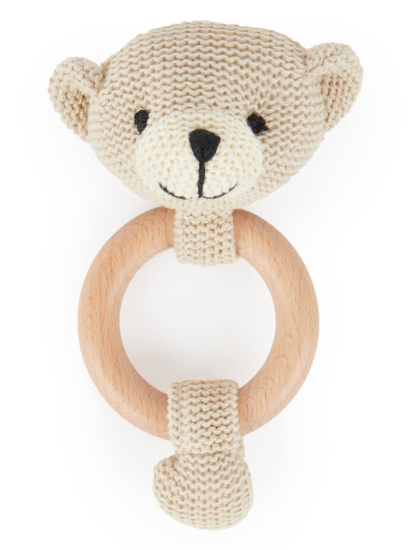 Hochet Peluche Faon Ella, Anneau Dentition Bois Ourson