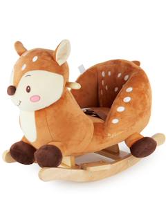 Jouet-Premier âge-Bascules, chariots de marche, trotteurs et porteurs-Cheval à bascule - peluche faon à bascule