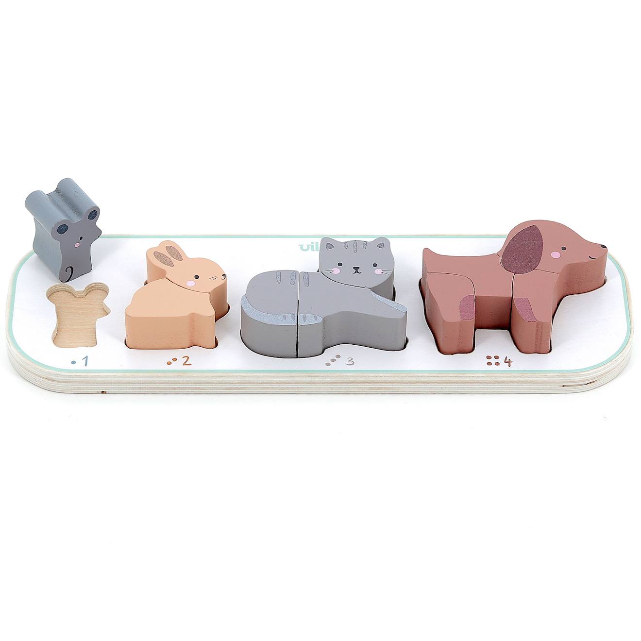 Encastrement J’apprends À Compter Les Animaux Blanc