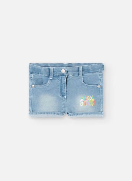 Fille-Short-Short en denim avec détail brodé