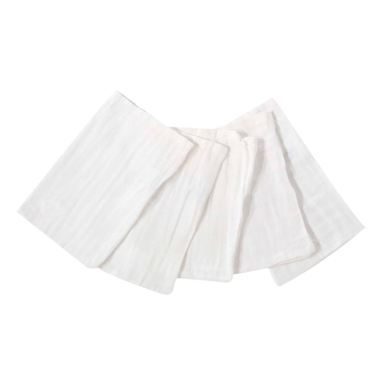 Trois Kilos Sept - Gant De Toilette Mousseline De Coton Blanc