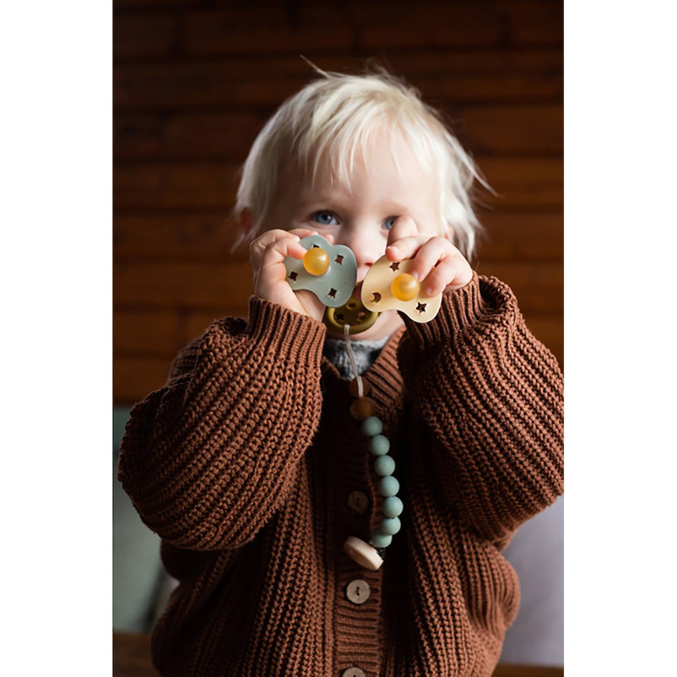 Attache Tétine En Caoutchouc 100% Naturel Sandy Multi-coloured (Hevea) - Image 1