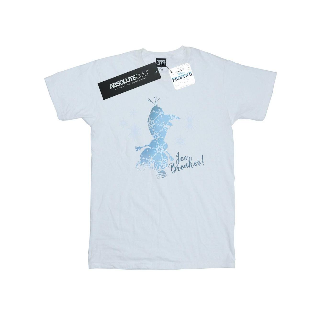 T-shirt Frozen Ice Breaker Coton Disney Blanc