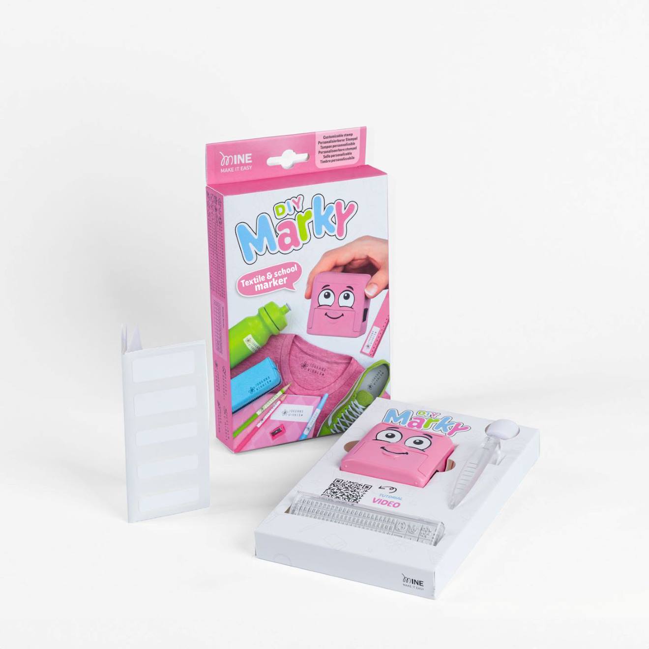 Tampon Marquage Vêtements Personnalisable Rose