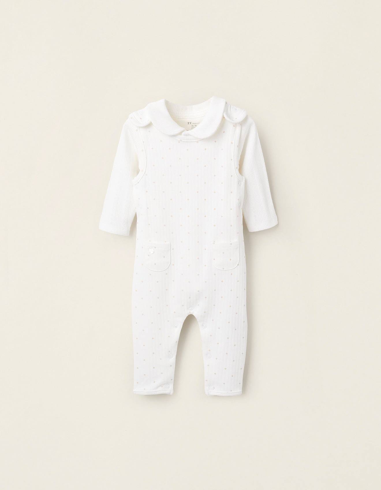 Body + salopette blanc