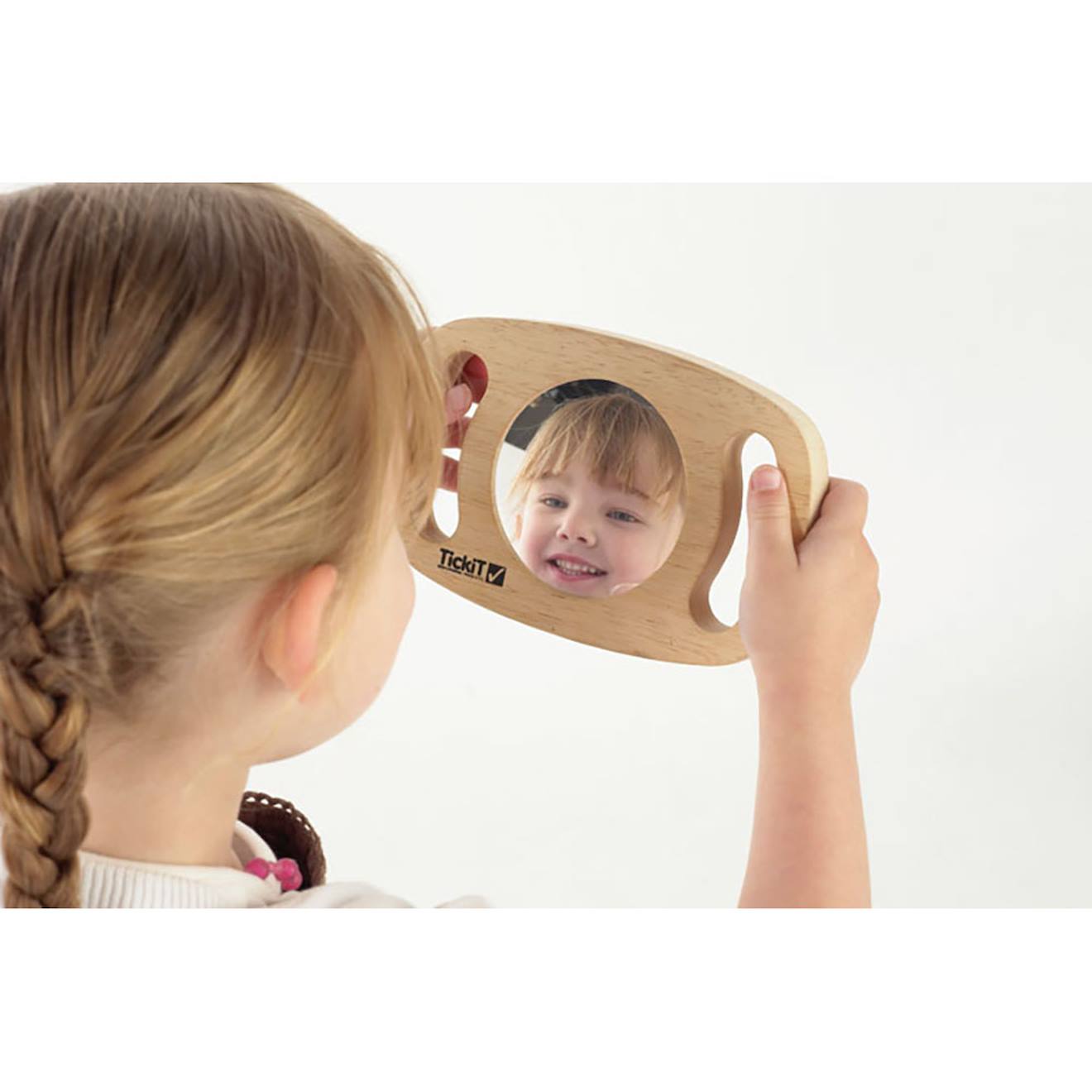 Miroir Auto Réfléchissant Beige (Tickit) - Image 2