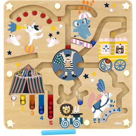 Vilac - Labyrinthe Magnétique Circus M. Carlslund Bleu