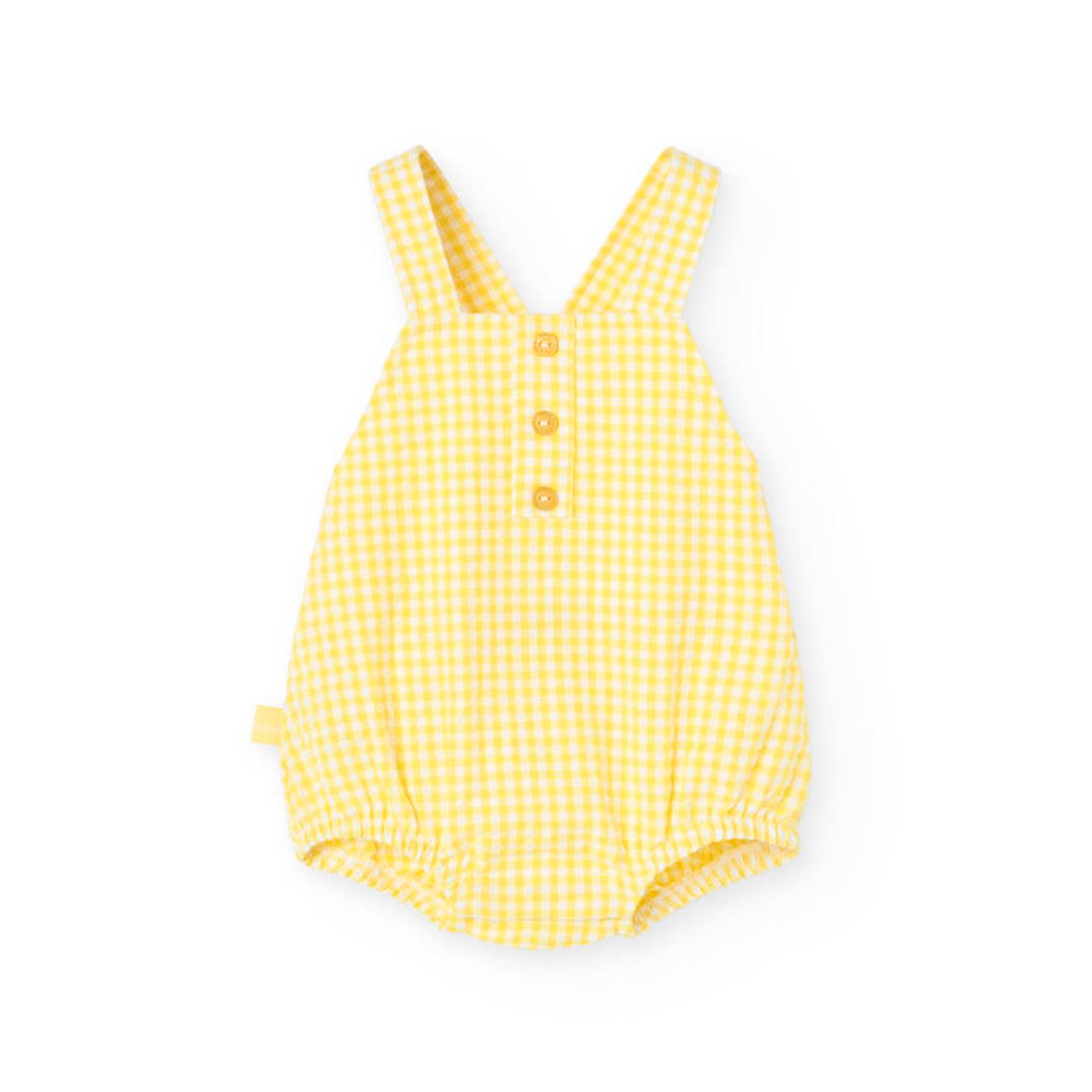 Bloomer En Coton Avec Imprimé Carreaux Jaune