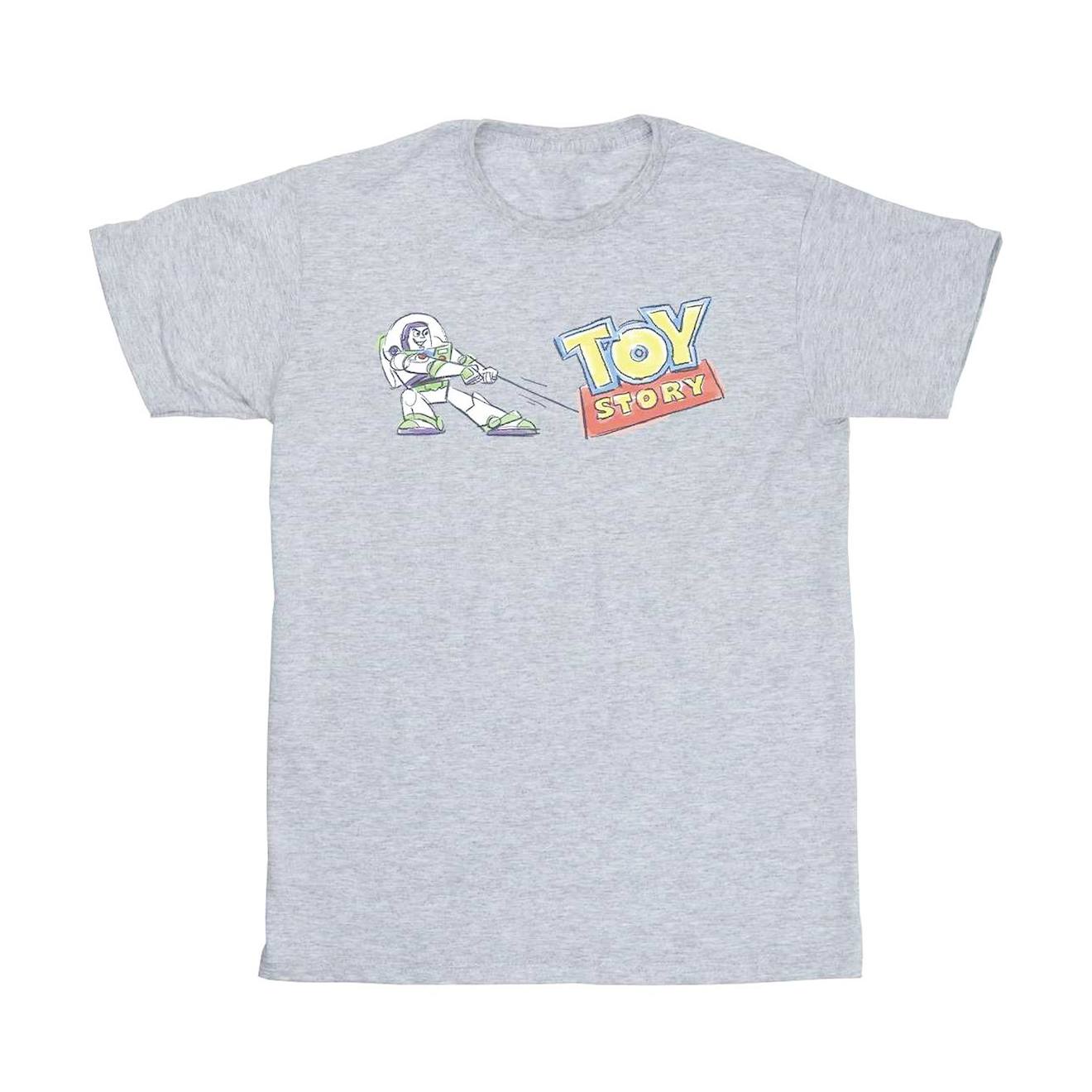 T-shirt Toy Story Coton Disney Gris Chiné