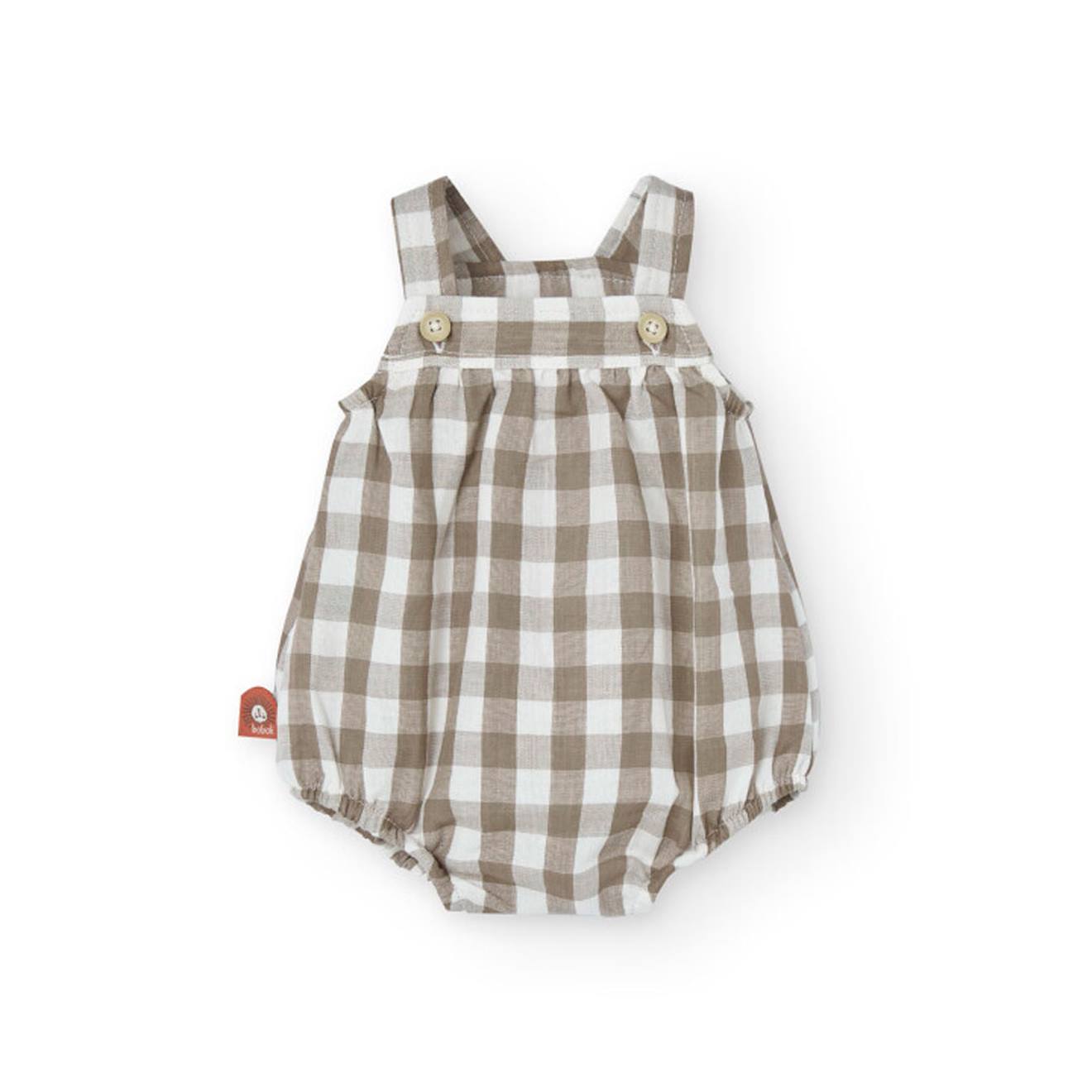 Bloomer En Coton Avec Imprimé Carreaux Marron