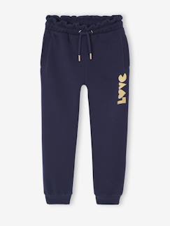 -Jogging fille molleton motif love irisé