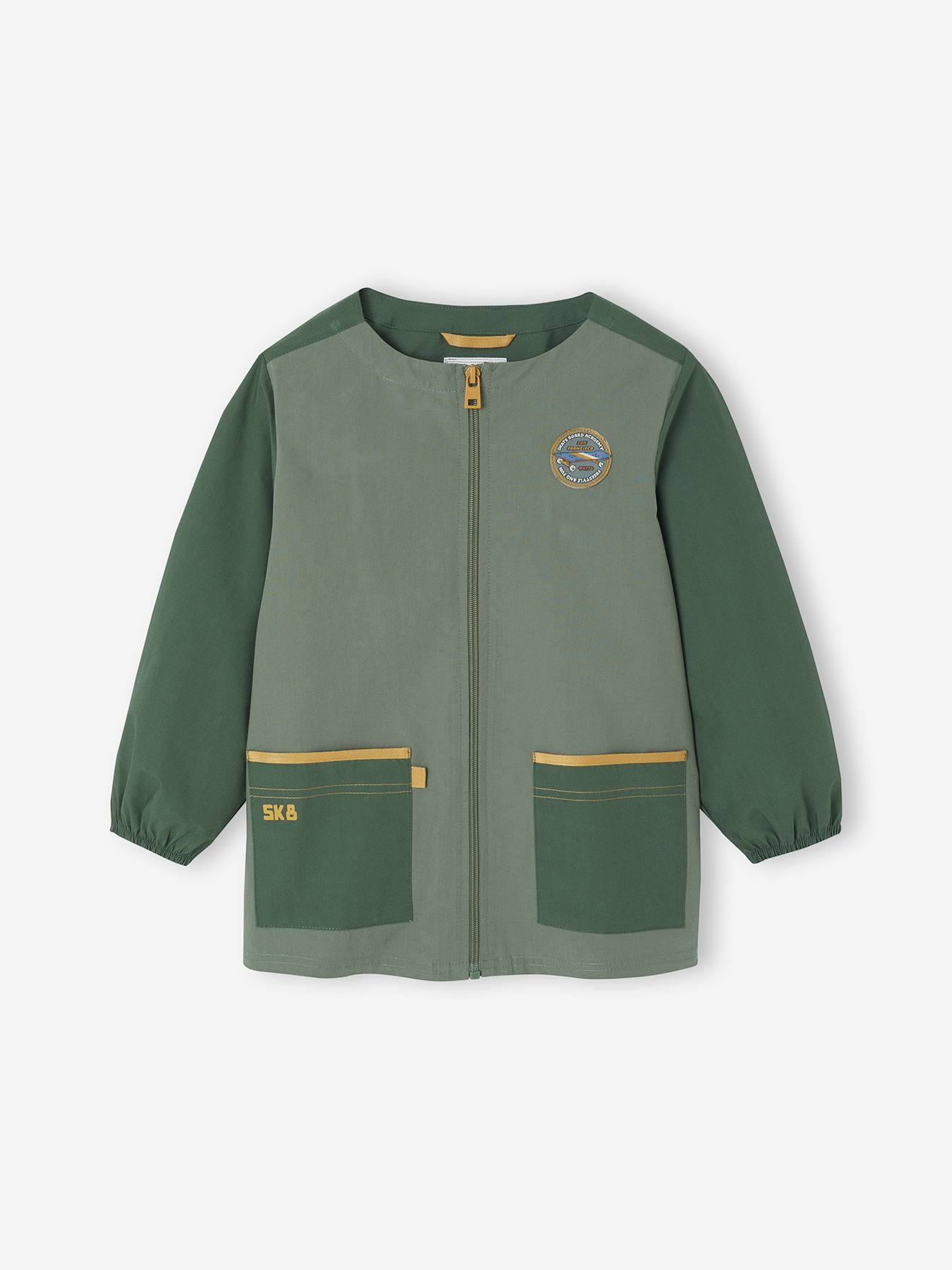 Vertbaudet - Tablier personnalisable « Skate academy » garçon vert